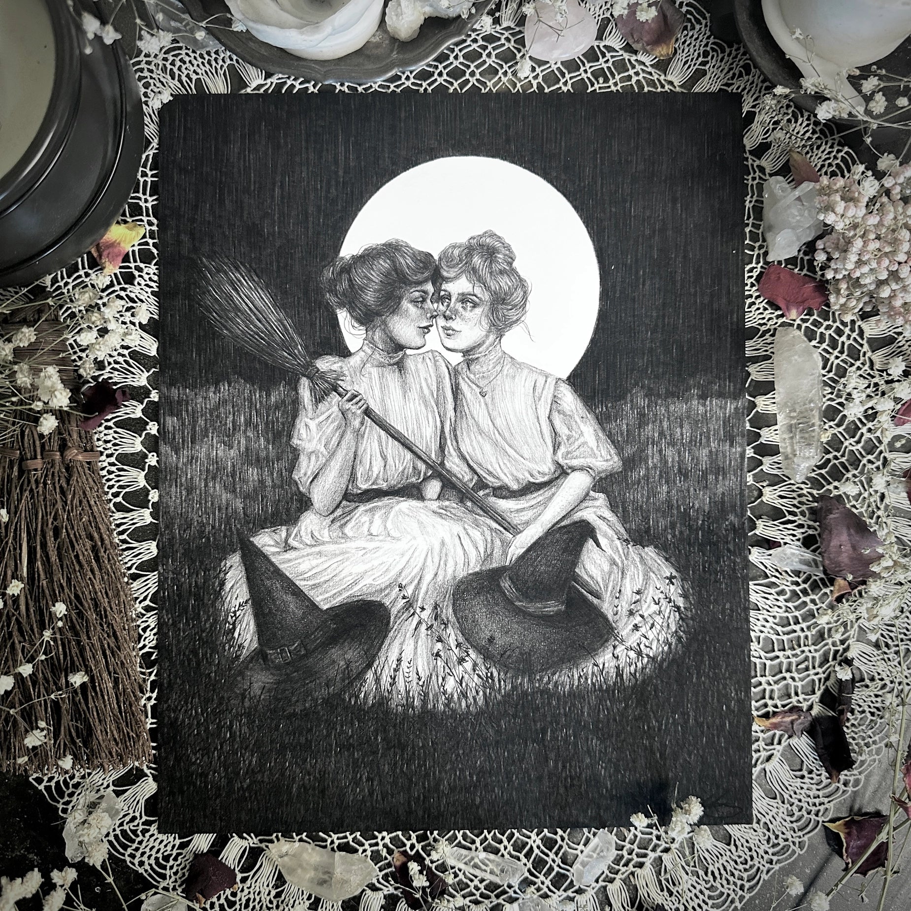 The Lovers Fine Art Print - Queer Victorian Witches