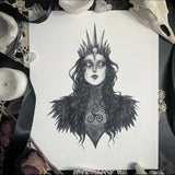 The Morrigan Fine Art Print - Celtic Goddess of War & Death